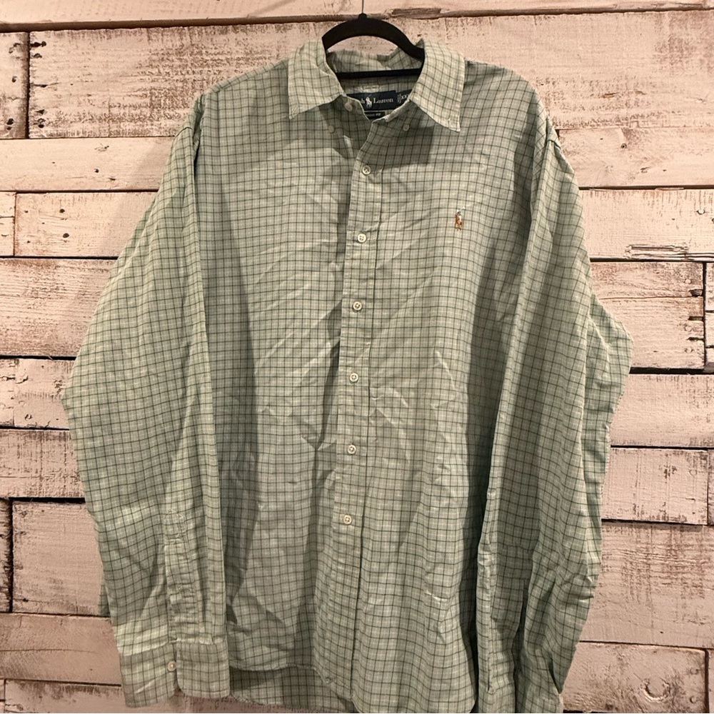 Vintage Ralph Lauren Mens Classic Fit Button Down Long Sleeve Plaid Shirt XXL